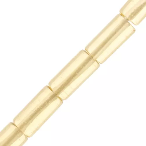 Cuentas tubo 10x5 mm imitación piedra preciosa - Hydro Citrine x5