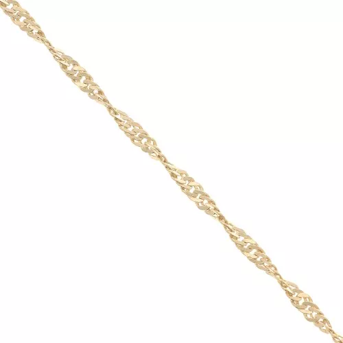 Cadena de Singapur de 2,2 mm - 3 micras con baño de oro x50cm