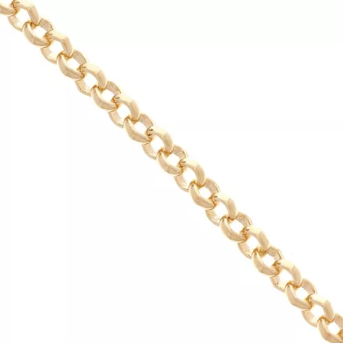 Cadena de Jaseron 4.6 mm - chapado en oro 3 micras x20cm