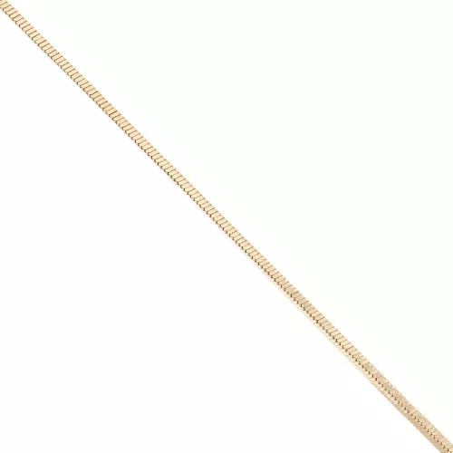 Cadena de Serpentine carrée 1 mm - chapado en oro 3 micras x50cm