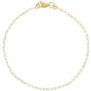 Pulsera de malla rectangular de 1,5 mm - Dorada 3 micras x19 cm