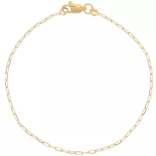Pulsera de malla rectangular de 1,5 mm - Dorada 3 micras x19 cm