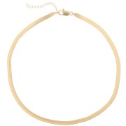 Cadena de espejo 4,5 mm - chapado en oro 3 micras x45cm