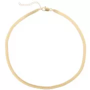 Cadena de espejo 4,5 mm - chapado en oro 3 micras x45cm