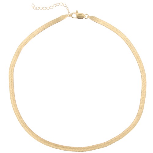 Cadena de espejo 4,5 mm - chapado en oro 3 micras x45cm