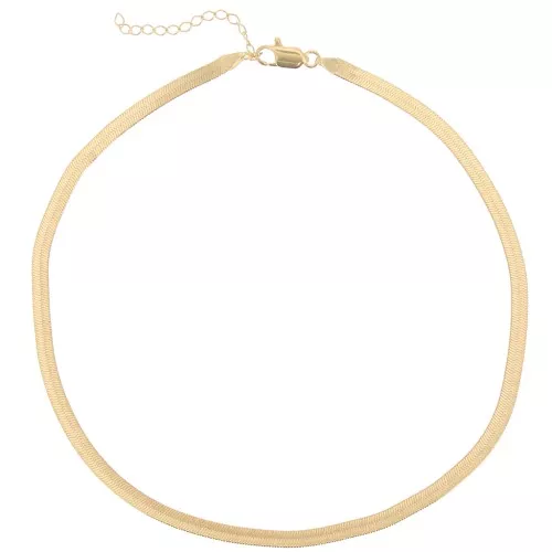 Cadena de espejo 4,5 mm - chapado en oro 3 micras x45cm