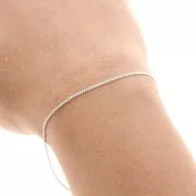 Cadena rizada de 1,2 mm en plata 925 x50cm