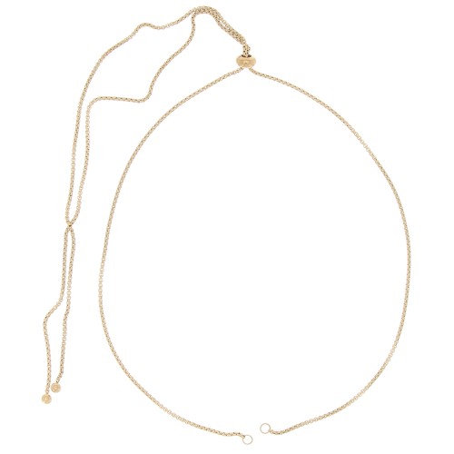 Cuello ajustable para separadores de malla Veneciana Acero inox 304L Oro x70cm