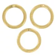 5x0,7 mm Anillos cerrados de acero inoxidable 316L de oro x10