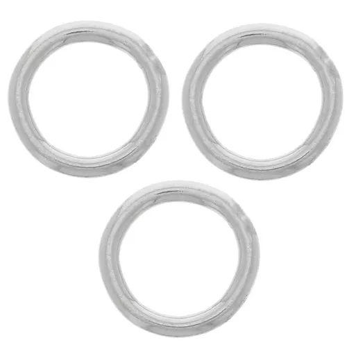 5x0,7 mm Anillos cerrados de acero inoxidable 316L x25