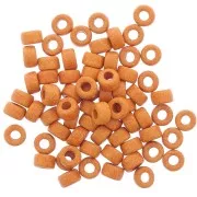 Cuentas tubos estilo Heishi de cerámica 9x5.5 mm - Moutarde mat x20