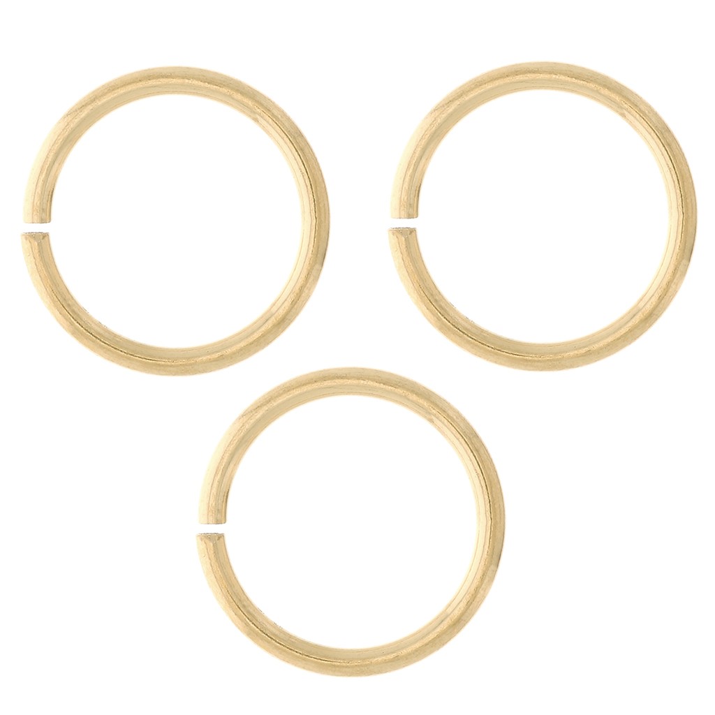 Anillos abiertos de acero 316L de 10x1 mm oro x10 - Perles Co