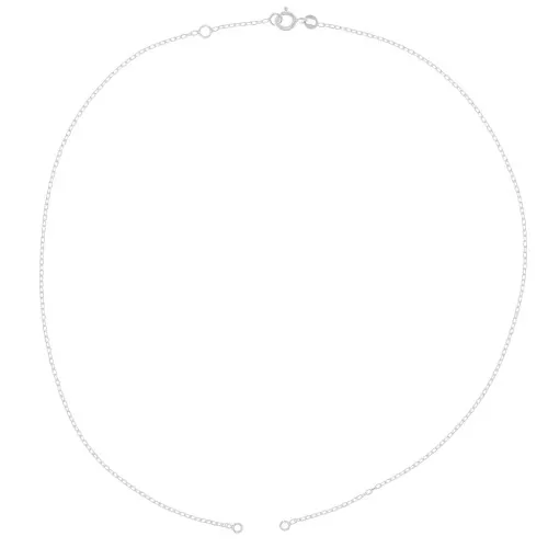 Gargantilla cadena eslabón Forçat para entrepieza 1.4 mm- de Plata 925 x42 cm