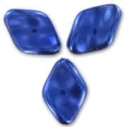 Perlas retorcidas nacaradas 19x13 mm Marine Blue x10