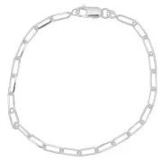 Pulsera Rectángulo 3,7 mm - Plata 925 x19cm