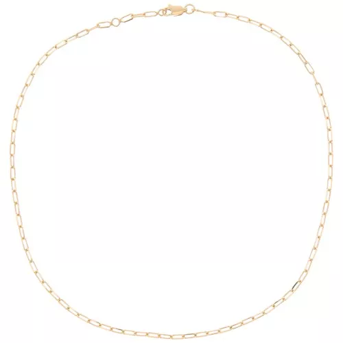Gargantilla de malla rectangular 2,7 mm - Dorada 3 micras x42 cm
