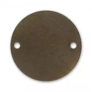 Separador redondo liso 2 agujeros 25 mm bronce x1