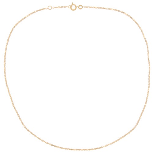 Collar de cuerda de 1,5 mm - chapado en oro 3 micras x42 cm