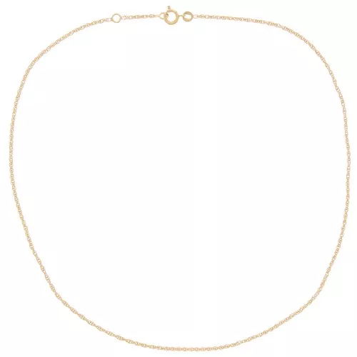 Collar de cuerda de 1,5 mm - chapado en oro 3 micras x42 cm