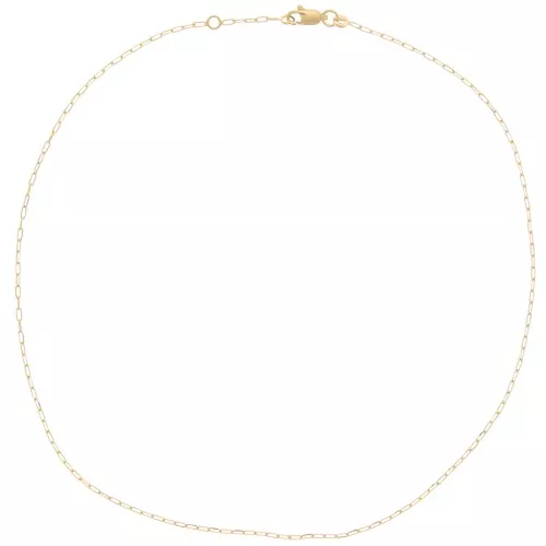 Gargantilla de malla rectangular 1,5 mm - Dorada 3 micras x42 cm