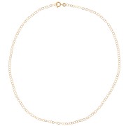 Collar redondo chapado en oro de 3 micras x42 cm|raw }}