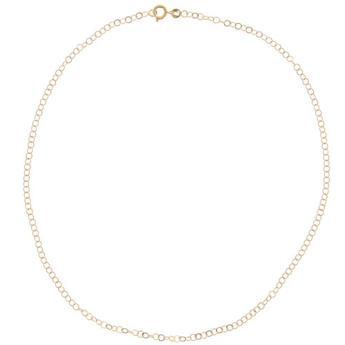 Collar redondo chapado en oro de 3 micras x42 cm