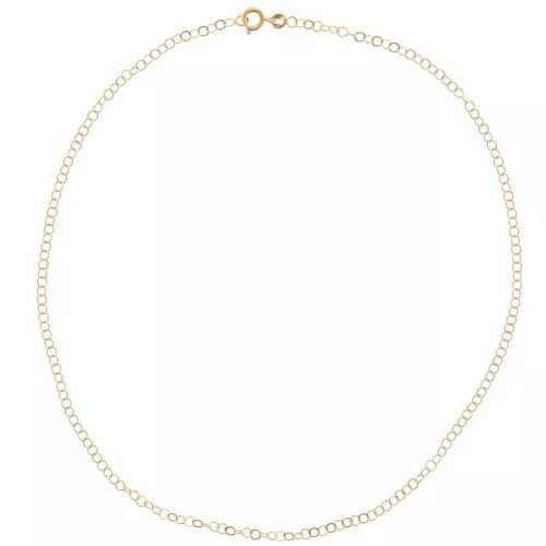 Collar redondo chapado en oro de 3 micras x42 cm