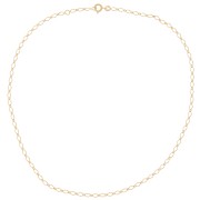 Gargantilla de malla Fígaro limado alternado (1x1) 2,7 mm Dorado 3 micras x42 cm