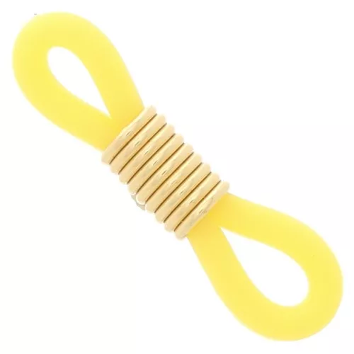 Conector de cadena para gafas amarillo/dorado x4