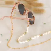 Conector de cadena para gafas amarillo/dorado x4