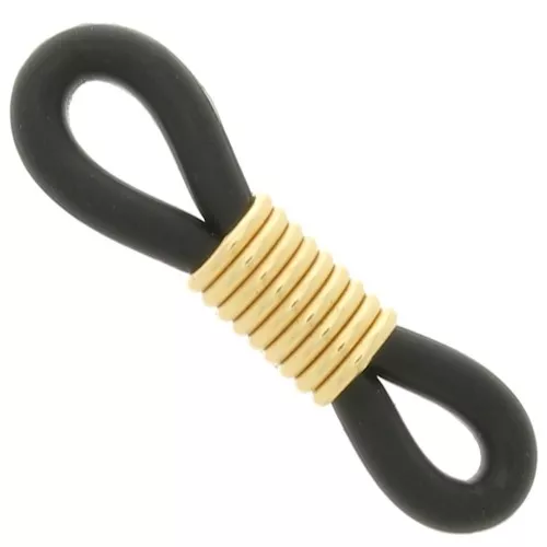 Conector de cadena para gafas Negro/dorado x4