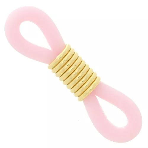 Conector de cadena para gafas Rosa/dorado x4