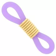 Conector de cadena para gafas Violeta/dorado x4