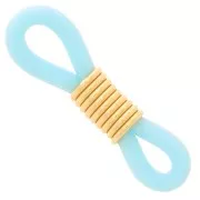 Conector de cadena para gafas Azul turquesa/dorado x4