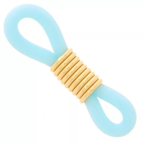 Conector de cadena para gafas Azul turquesa/dorado x4
