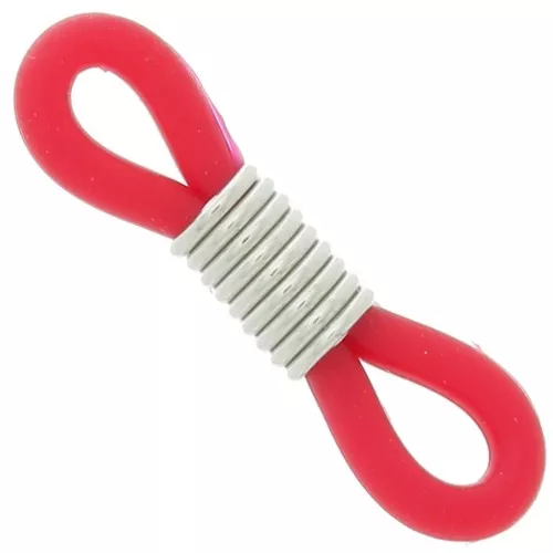 Conector de cadena para gafas Rojo/Plateado x4