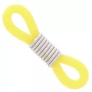 Conector de cadena para gafas amarillo/Plateado x4
