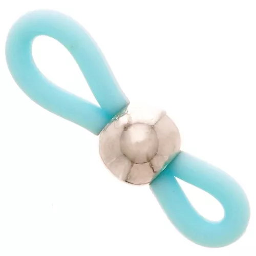 Conector de cadena para gafas Azul turquesa/Plateado x4