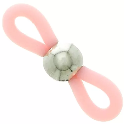 Conector de cadena para gafas Rosa/Plateado x4