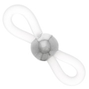 Conector de cadena para gafas Blanco/Plateado x4|raw }}