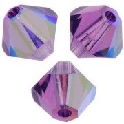 Toupies en cristal PureCrystal 5328 4 mm Amethyst AB x50|raw }}