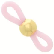 Conector de cadena para gafas Rosa/Dorado x4