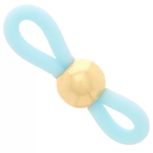 Conector de cadena para gafas Azul turquesa/Dorado x4