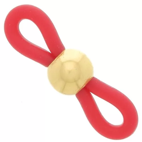 Conector de cadena para gafas Rojo/Dorado x4