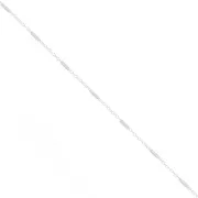 Cadena Forçat con tubos 1,2 mm en plata 925 x50cm