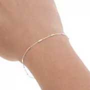 Cadena Forçat con tubos 1,2 mm en plata 925 x50cm