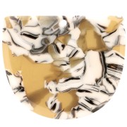 Colgante media luna acetato de celulosa 29x34 mm Ocre - Blanc x1|raw }}