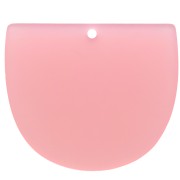 Colgante media luna acetato de celulosa mat 29x34 mm Rose clair x1