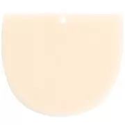 Colgante media luna en acetato mate 29x34 mm - Marfil x1