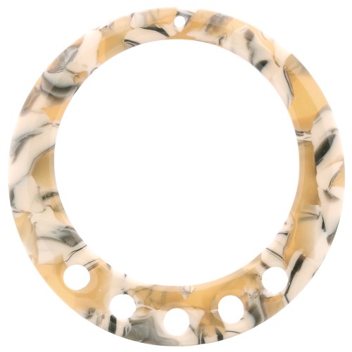 Colgante - candelabro calado 36 mm acetato escama de tortuga - Ocre - Noir x1